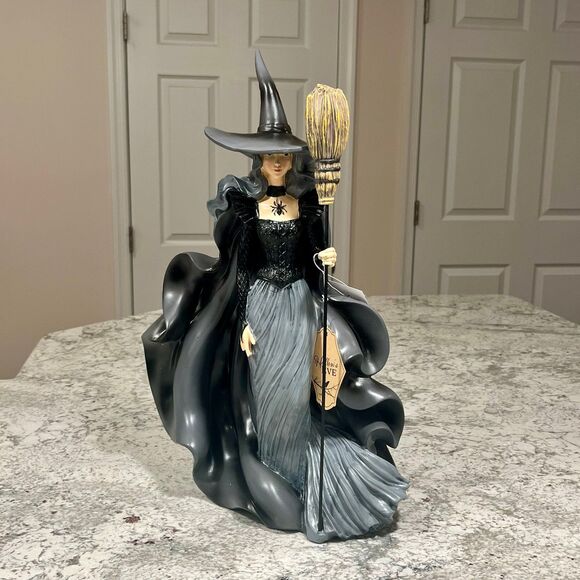 T.J.Maxx Other - Hallow’s Eve Halloween Gorgeous Elegant Witch w Spider Flowing Cape Broomstick